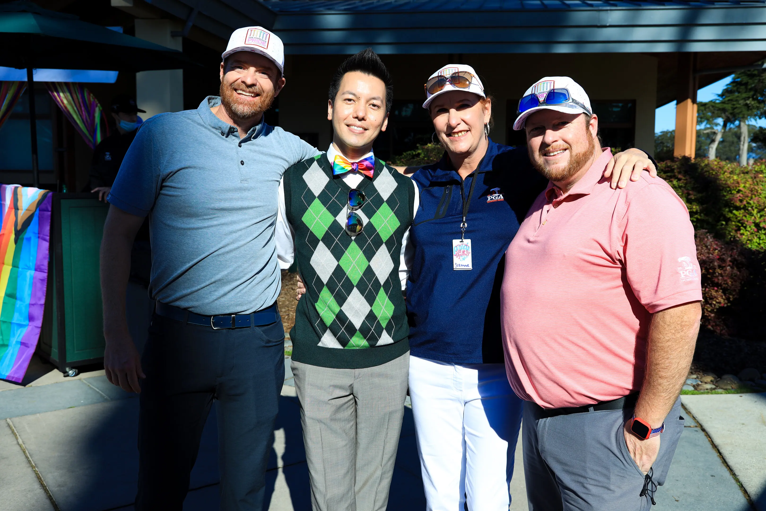 PGA Golf Pro Greg Fitzgerald, Nguyen Pham, Suzanne Ford, and Tom Smith