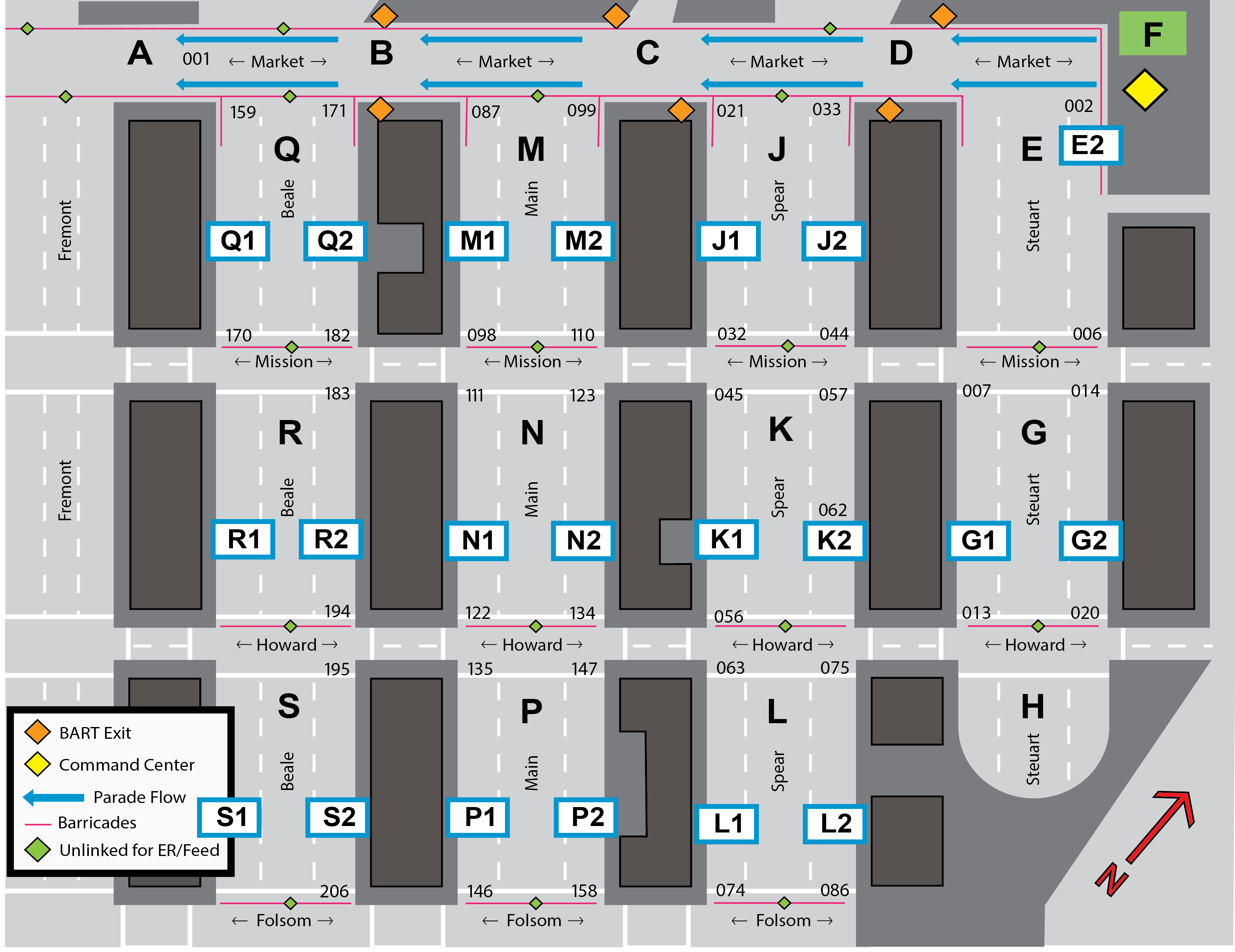 Parade Assembly Area Map