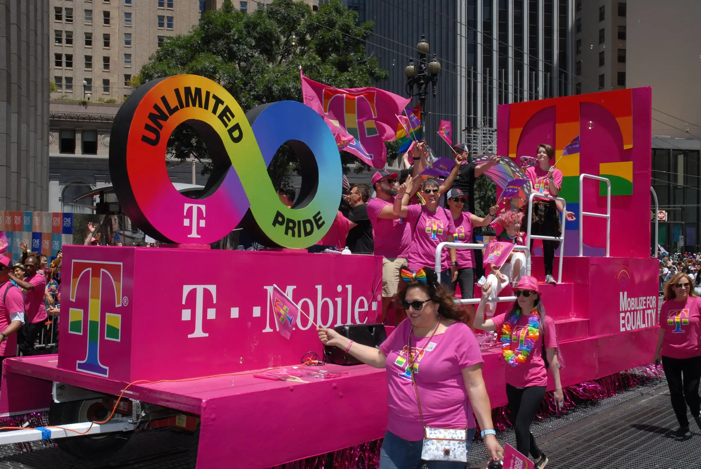 t-mobile float from 2019 parade